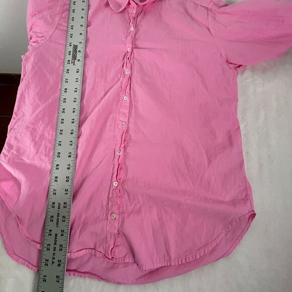 Xirena Womens Pink Long Sleeve Button-Down Collared Shirt XS Cotton Top Casual - Picture 6 of 8